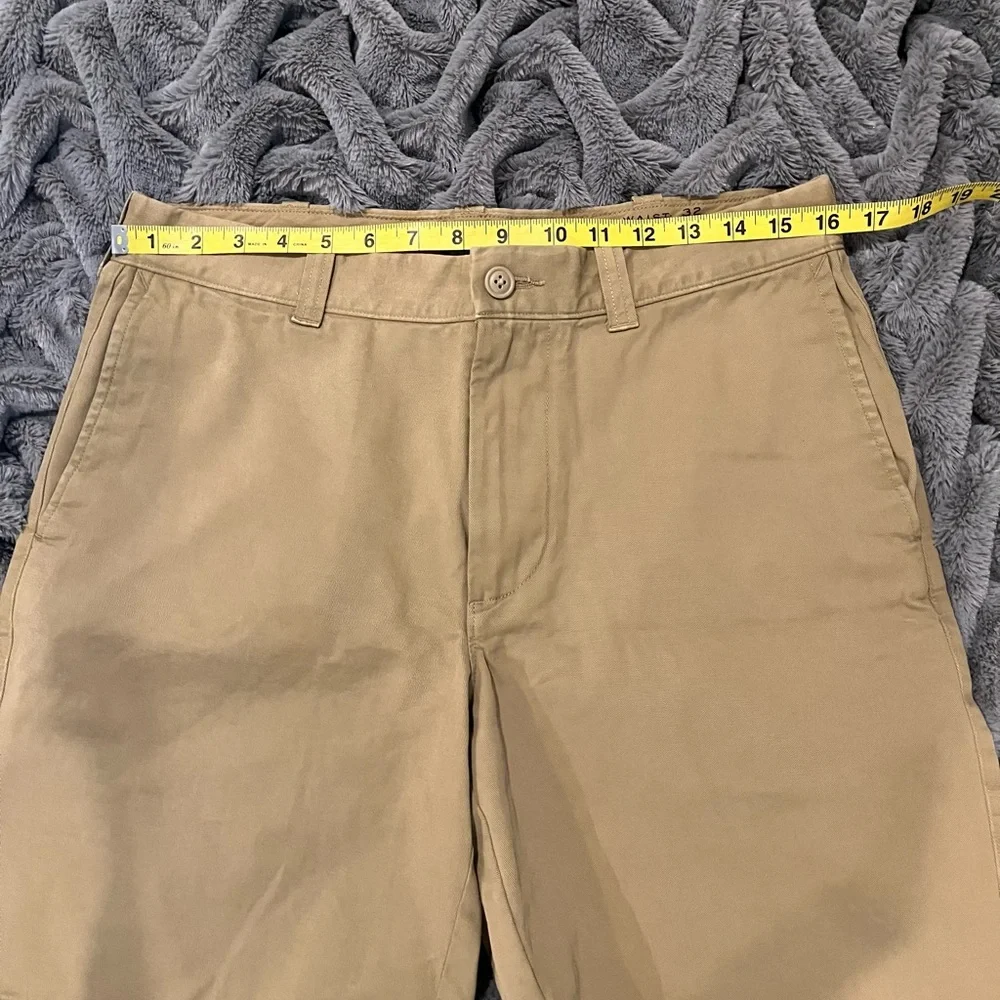 J Crew Mens 32W Dark Tan 9” Chino Flat Front Shorts